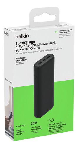 Batería Externa Belkin 20k Usb-c 20w @ iPhone iPad iPod