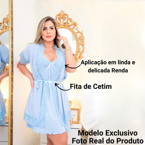 Robe Mulher Inverno Saida De Maternidade Com Renda