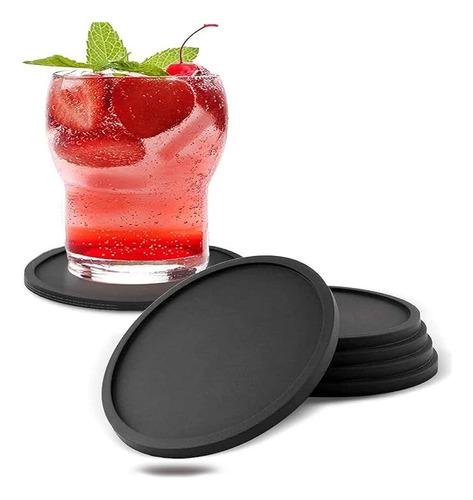 Table Coasters, Set Of 6 Non-slip Silicone Cup Holders