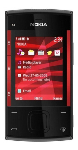 Nokia X3-00 46 MB preto/vermelho 64 MB RAM