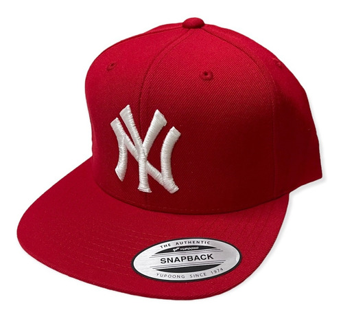 Gorra Plana Ny Yankees Roja Yupoong Original