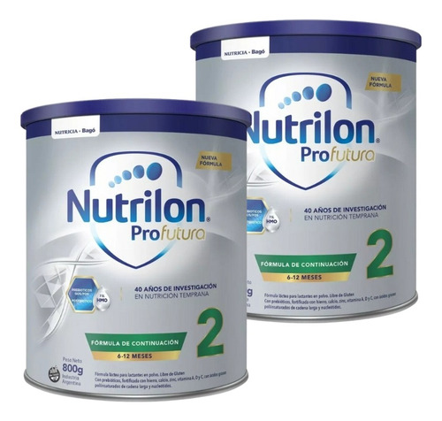 Nutrilon 2 Profutura x 800 Grs. En Polvo Neutro Pack x 2 Latas