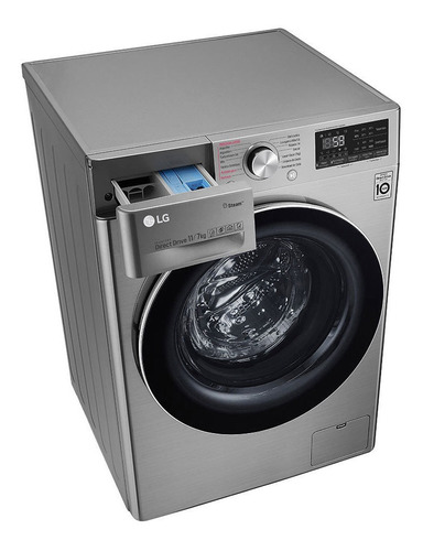 Lava e seca automática LG VC3 CV7011 aço escovado 11kg 127 V