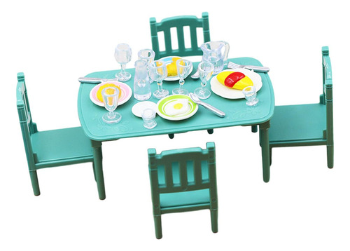 2025 Juego De Comedor For Casa De Muñecas 1/12, Juego De