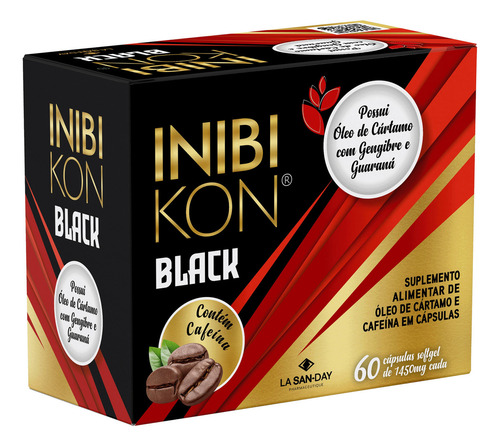 Suplemento Inibikon Black - 60 Cápsulas - La San Day Sabor Sem Sabor