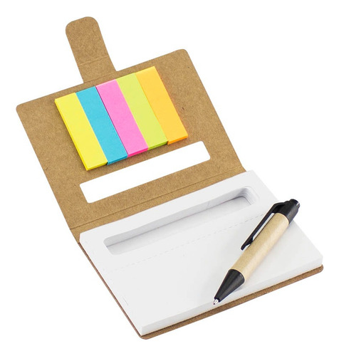 Libreta Memo Set Ecológico Con Bolígrafo Pack De 15 Unidades