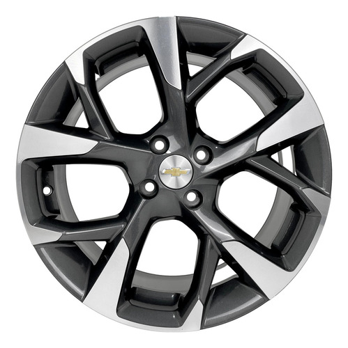 Roda Liga Leve 4x100 Aro 15 Chevrolet Onix + Bicos / Jogo Cor Grafite Diamantado 4x100