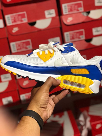 tenis air max azul con blanco