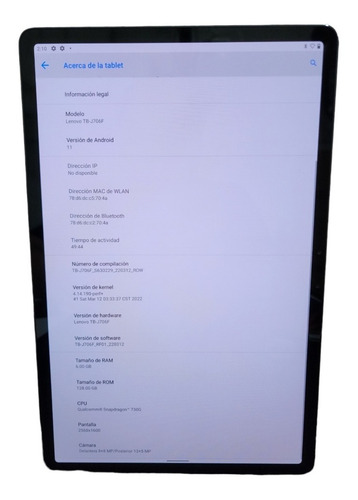 Imagen 2 de 6 de Tablet Lenovo Tab P11 Pro Tb-j706f