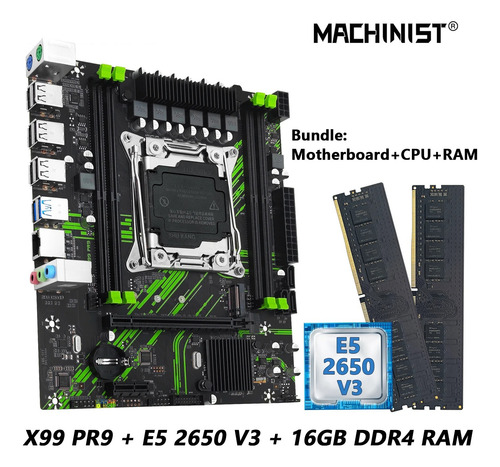 Kit Cpu Intel Xeon E5 Motherboard Ram Ddr4 Ecc X99 32 Gb 2667v3 (Reacondicionado)
