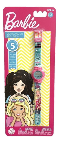 Reloj Digital Barbie 5 Funciones Intek Sharif Express Color de la malla unico Color del bisel unico Color del fondo unico