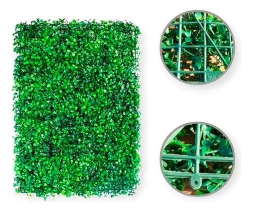 Muro Verde Follaje Artificial Sintético 60x40cm 100 Pzs