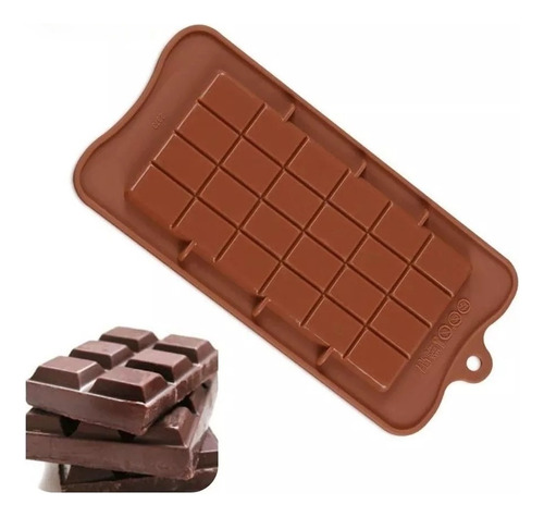 Molde Silicon Barra Tableta De Chocolate 