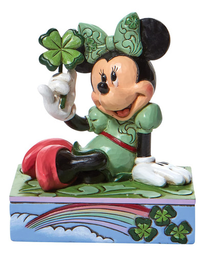 Jim Shore Disney Tradiciones Minnie Mouse Trébol Perso...