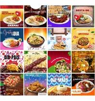 Comprar  Pack Templates Canva Restaurante Editáveis 303 Artes+ Bonus