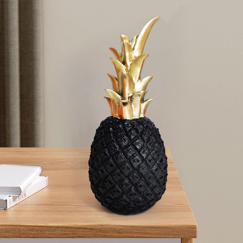 Escultura De Abacaxi Em Formato De Fruta, Estátua Preto Eu
