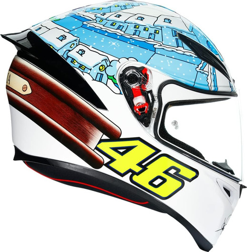 Casco Para Moto Agv K1 Rossi Wi Talla Xl Color Blanco