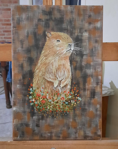 Cuadro || Colección Espontánea: Capibara - 20 X 30 Cm