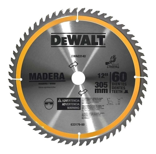 Disco Serra P/ Madeira 12  60 Dentes 305mm Dwa03140 Dewalt