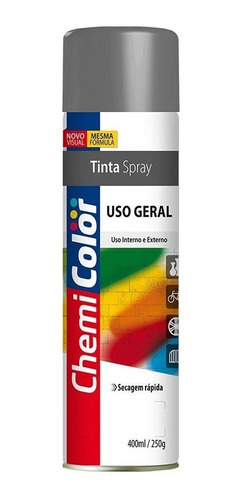 Kit 10 Tinta Spray Chemicolor Uso Geral Grafite 400ml
