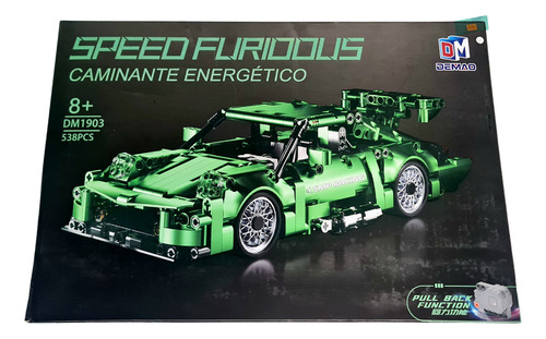 Speed Furious Armable 3d Rompecabezas 538 Pz Pull Back 538 Carro Verde