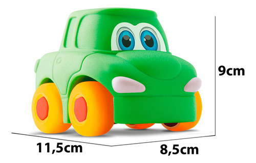 Carrinho De Brinquedo Fofinho Macio Emborrachado Para Bebes