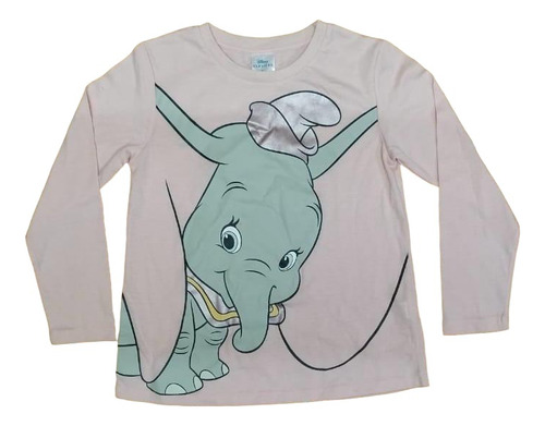 Polera Manga Larga Dumbo Talla 8 Original Disney