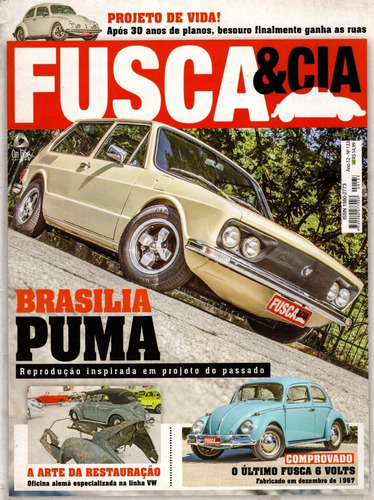 Fusca & Cia Nº133 Brasília Puma Vw Sedan 1300 1967 6 Volts