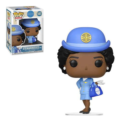 Funko Pop Pan Am Stewardess With Blue Bag 141