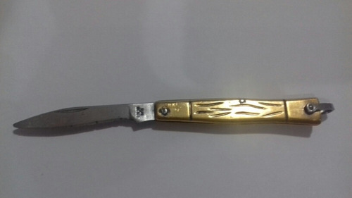 Imagem 3 de 4 de Canivete Dourado Colon Inox
