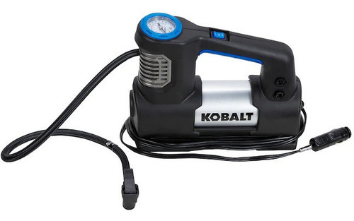 Inflador Compresor Para Llantas 12v Kobalt KL12DD Color Negro