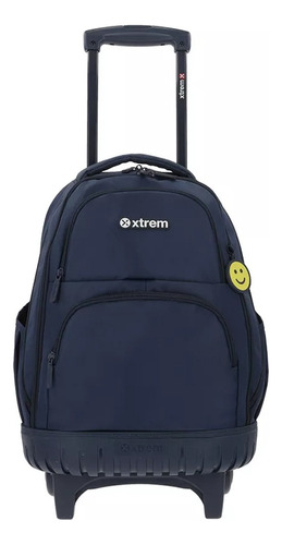 Mochila Con Carro Xtrem Cross 198 Silver Dino Color Azul Navy