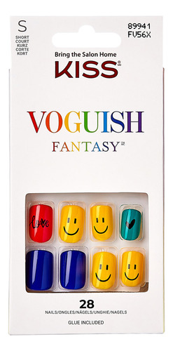 Kiss Uñas Postizas Pride Voguish Fantasy- Ego Color Multicolor Rayado