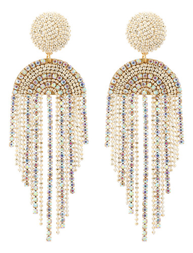 Pendientes Colgantes Largos Con Borlas Elegantes Para Mujer