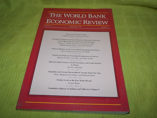 The World Bank / Economic Review - Vol 9 - May 1995 - N° 3