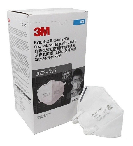 Mascarilla N95 De 3m Mod. 9502+ Caja Master Con 10/50 Piezas