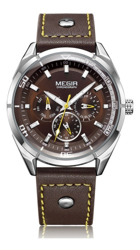 Reloj Calendario Megir Modelo 2072 Smm - Original