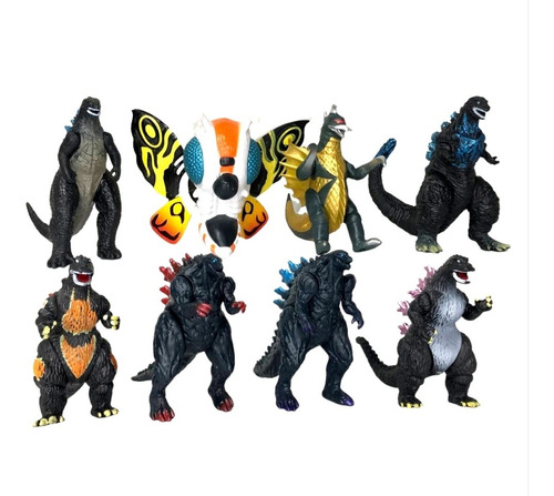 Colección De 8 Figuras De Godzilla 11cm 