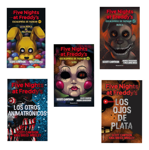 Pack  De 5 Libros De Five Nights At Freddy's