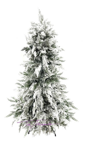 Árbol Navidad Nevado Pino Tipo Real 2,10 Mts 746 Ramas 