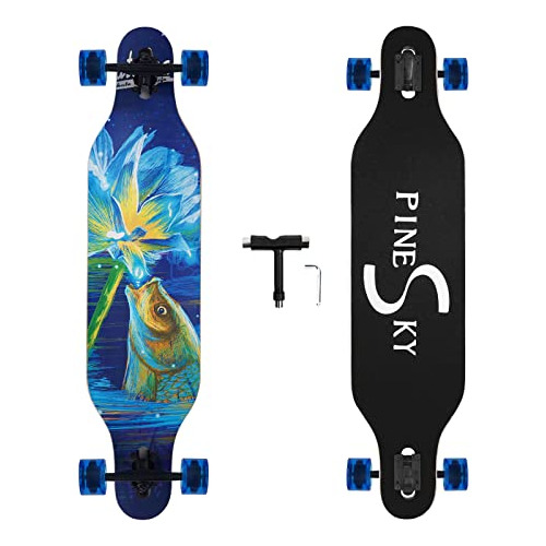 Pinesky 41 Inch Longboard Skateboard 8 Ply Natural Crucero S