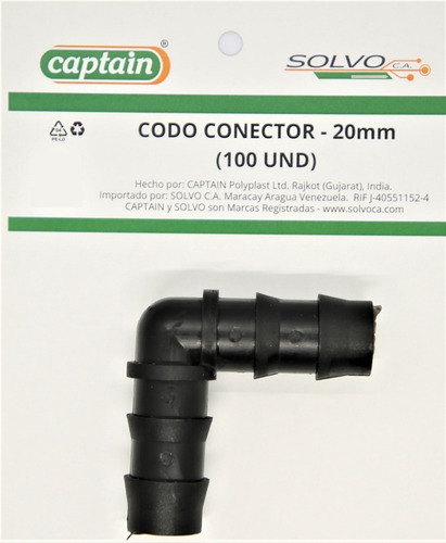 Codo Conector 16mm (100 Und)
