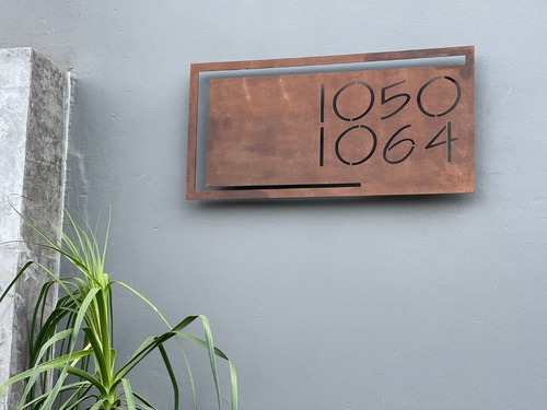 Placa/painel Em Aço Corten - 80cm X 40cm