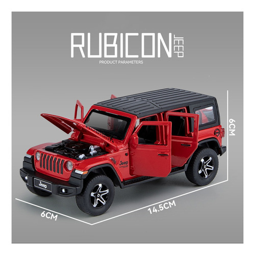D 1:32 Jeeps Wrangler Rubicon Modelo De Vehículo Coche De