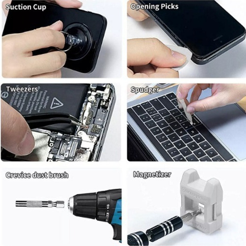 Imagen 10 de 10 de Juego Kit Destornilladores Celulares Tablet Electronica 138
