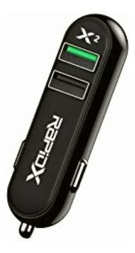 Rapidx X2 Black 2 Port Car Charger Standard Nintendo Switch Color Negro