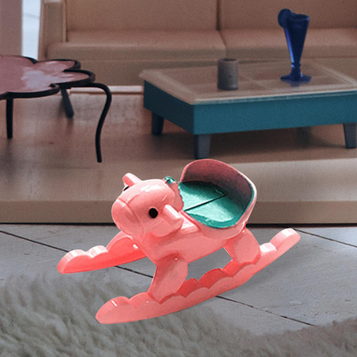 Modelo De Caballo Mini Muebles Casa De Muñecas Cama Caballo