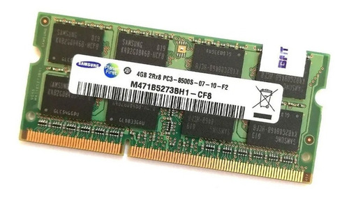 Memoria Ram Samsung 4gb Ddr3 Pc3-8500 1066mhz Sodimm Laptop