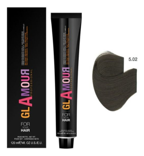 Tinte Glamour 5.02 Castaño Claro Natural Plus De 120ml + Agu