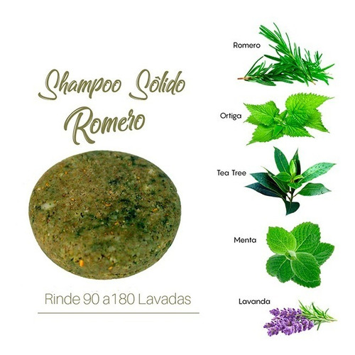 Imagen 2 de 3 de Shampoo Sólido Orgánico Cabello Graso + Regalo
